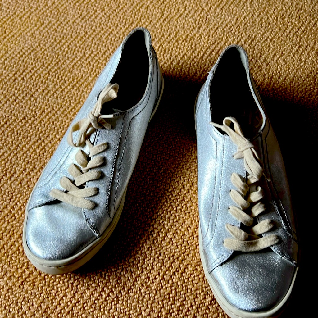Dolce Vita Silver Lace-Up Sneakers